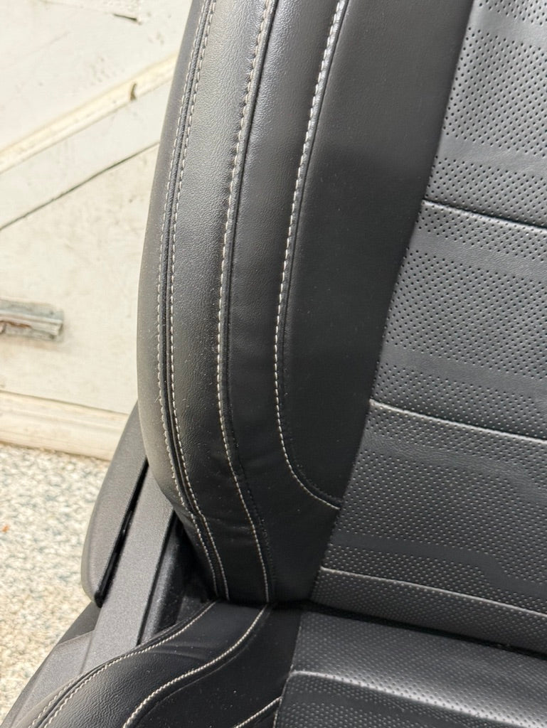 2018-2023 Ford Mustang GT Black Leather Convertible Front & Rear Seats