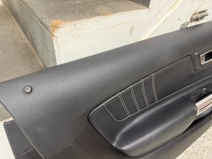 2018-2023 Ford Mustang GT LH Driver Leather Insert Door Panel Grey Stitching