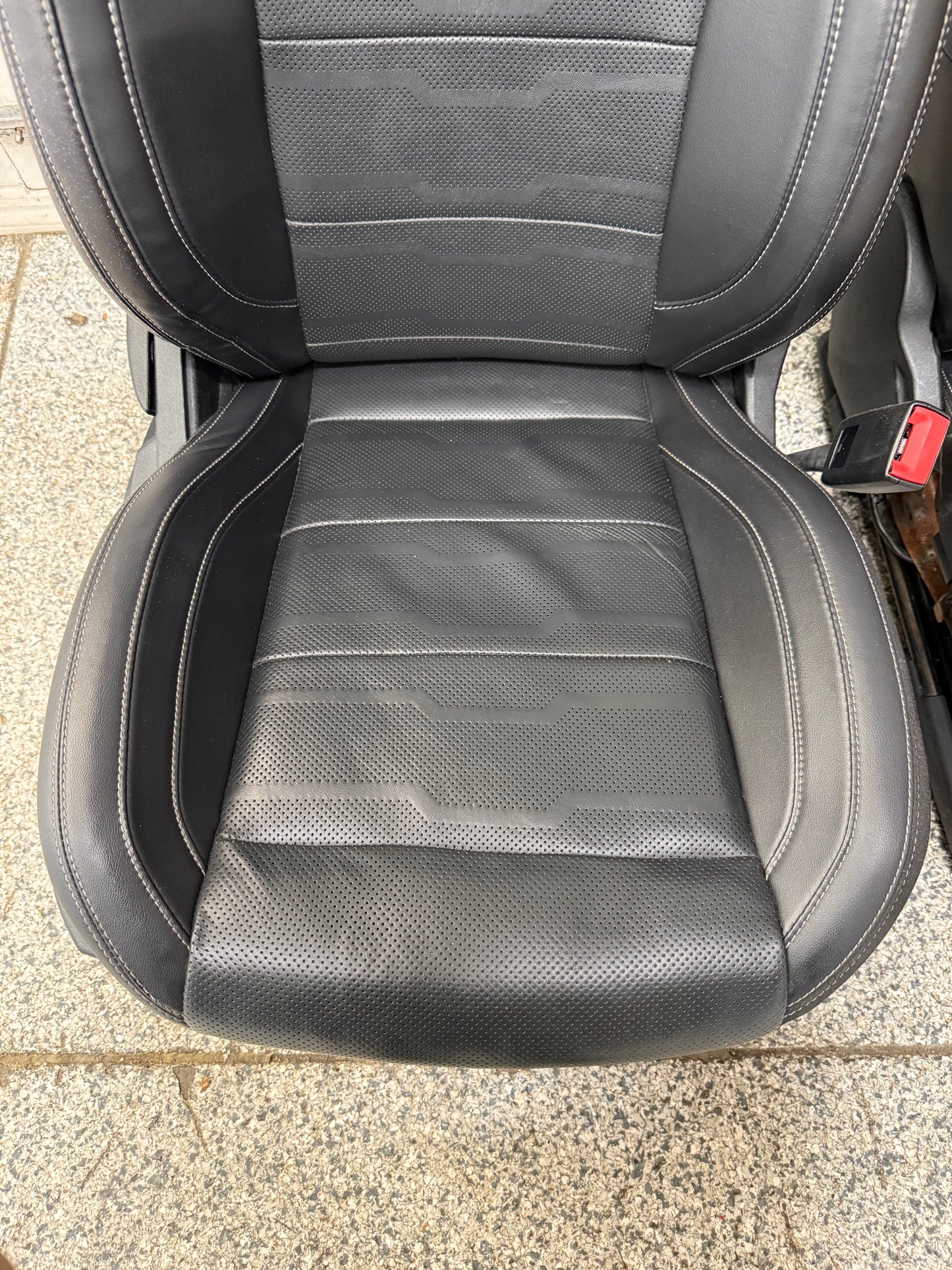 2018-2023 Ford Mustang GT Black Leather Convertible Front & Rear Seats