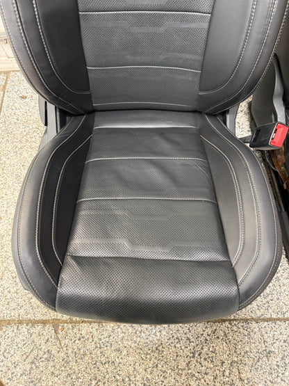 2018-2023 Ford Mustang GT Black Leather Convertible Front & Rear Seats