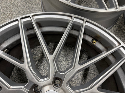 2015-2023 Ford Mustang F1R F103 Brushed Silver Wheels Set of 4 20x10"