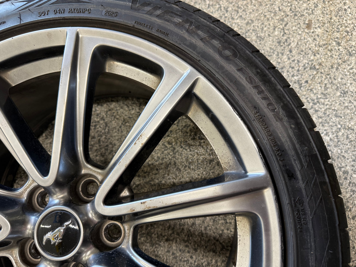 2015-2023 Ford Mustang GT Wheel Rim 19"x8.5" Fortune Viento 255/40/19