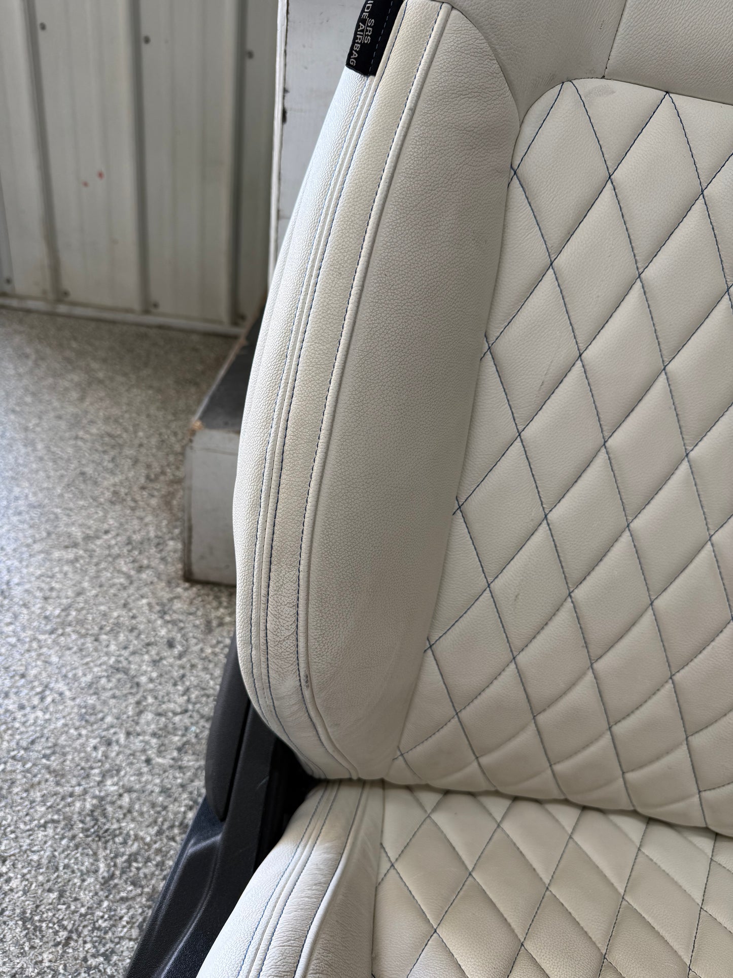 2018-2023 Ford Mustang GT White Aftermarket Leather Coupe Front Rear Power Seats