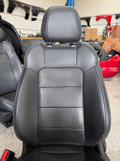 2015-2017 Ford Mustang GT Premium Leather Front Rear Seats Black Heated/Cooled