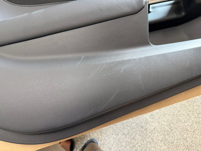 2024-2026 Ford Mustang GT LH Driver Leather/Grey Cloth Insert Door Panel
