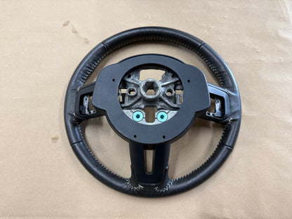 2015 Ford Mustang 50th Anniversary Bare Leather Steering Wheel Black "Auto"