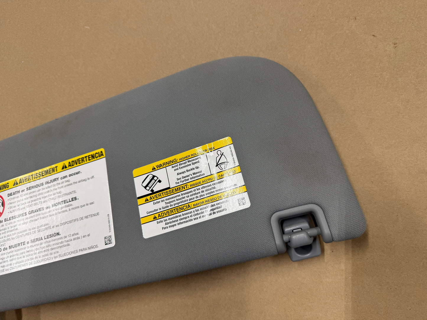 2023-2025 Ford F-250 Super Duty Sun Visors Pair "Grey"