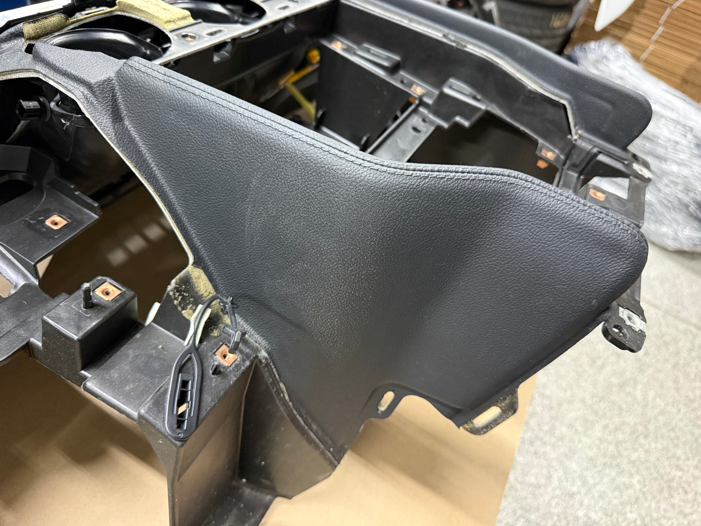 2018-2023 Ford Mustang GT 5.0 Leather Dash Pad Frame "Grey Stitching"
