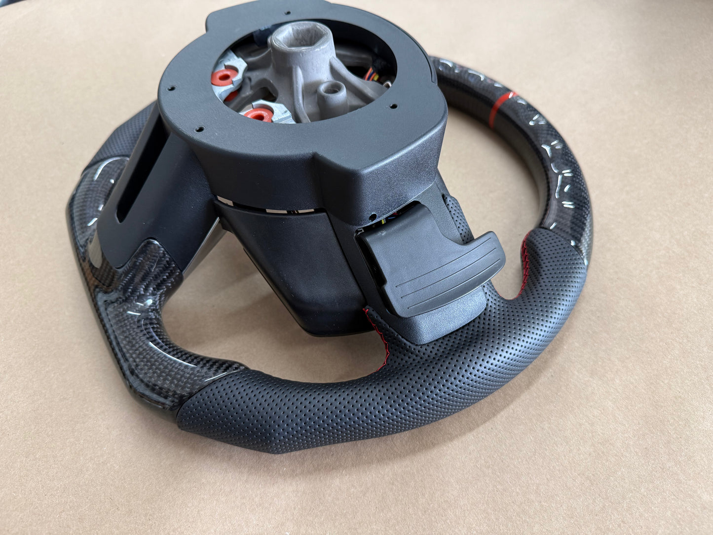 2018-2023 Ford Mustang GT Leather/Carbon Fiber Steering Wheel "Automatic"