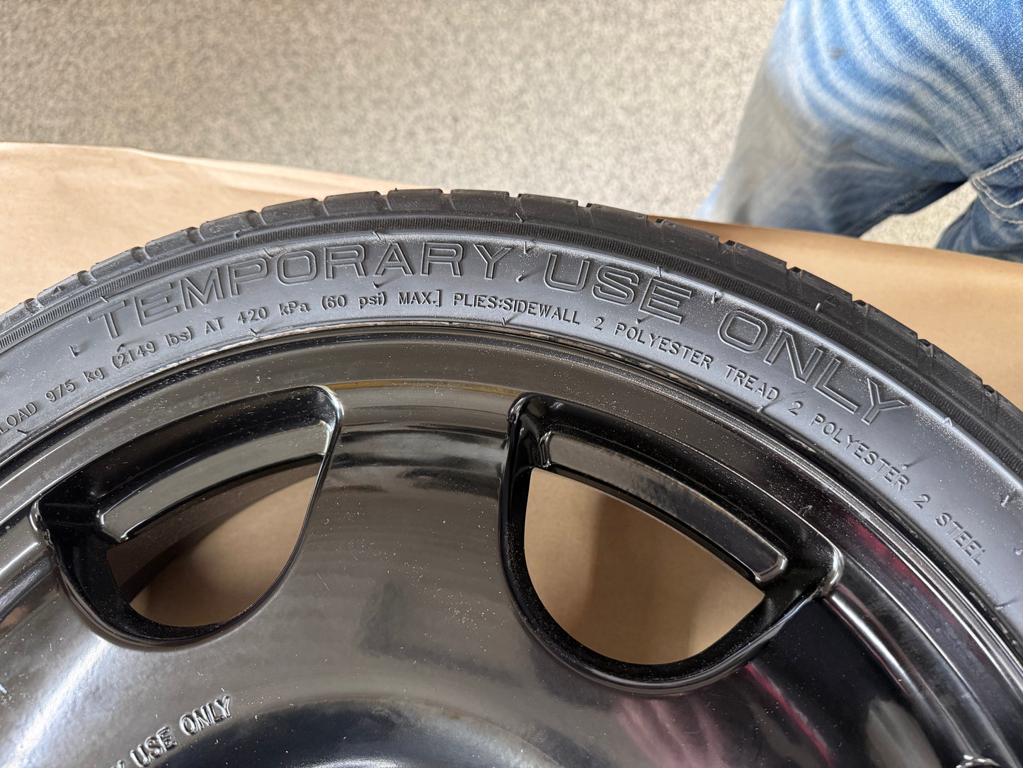 2015-2026 Ford Mustang GT Spare Tire 155/60/18 "Black"
