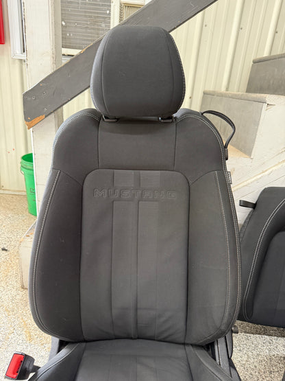 2018-2023 Ford Mustang GT Black Cloth Seats Coupe Front Rear Power Seats