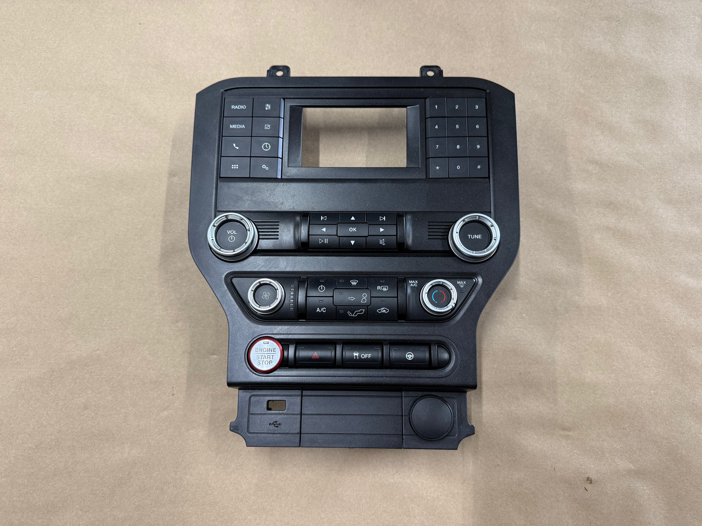 2018-2023 Ford Mustang GT Face Plate Radio Trim Piece