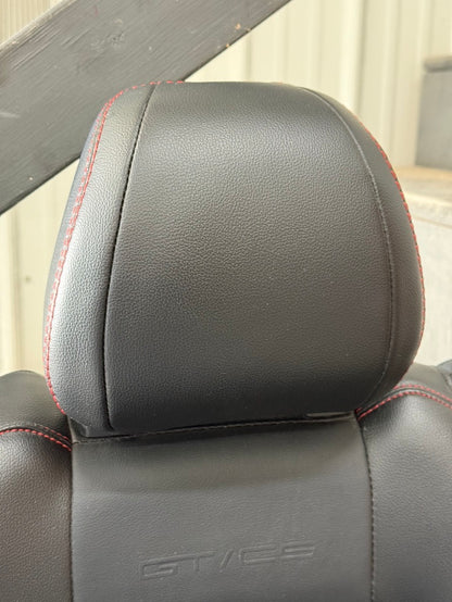 2018-2023 Ford Mustang GT California Special Front Rear Seats Black Red Stitch