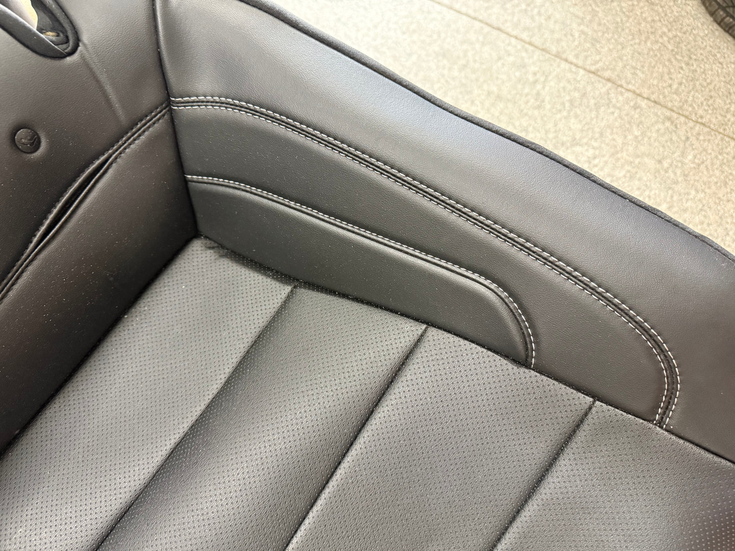 2018-2023 Ford Mustang GT Black Leather Coupe Rear Seat Covers