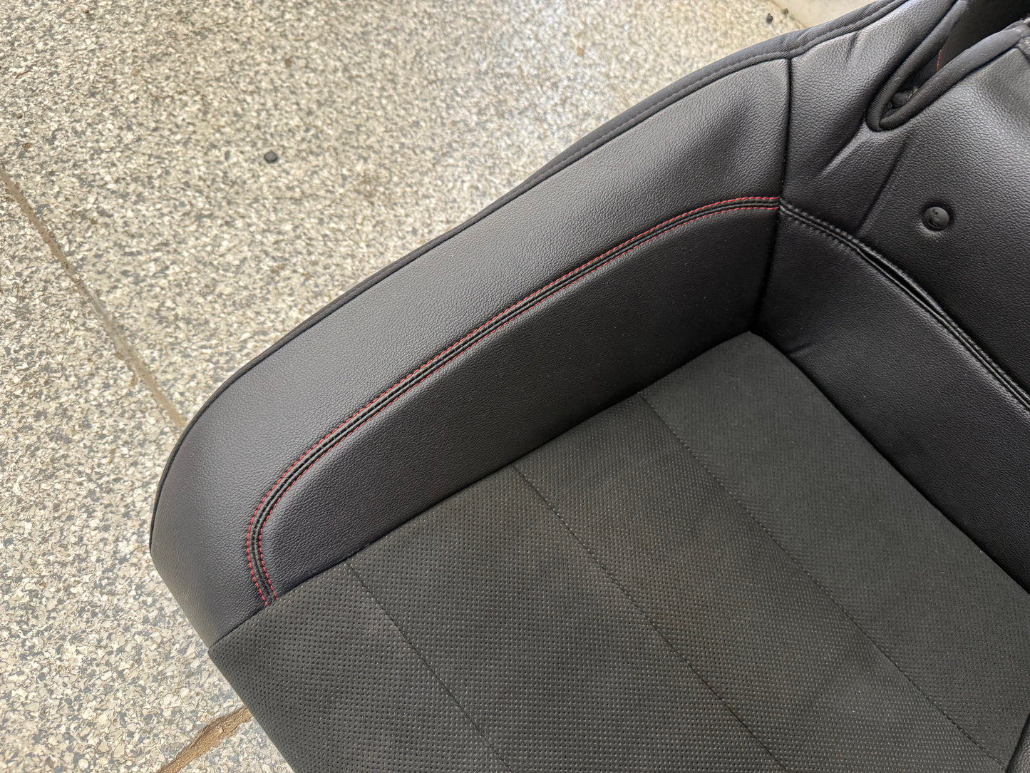 2018-2023 Ford Mustang GT/CS Black Leather/Suede Coupe Rear Seats