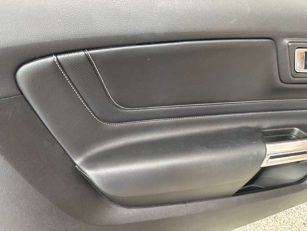2018-2023 Mustang GT V6 EcoBoost LH RH Premium Leather Insert Door Panels Pair
