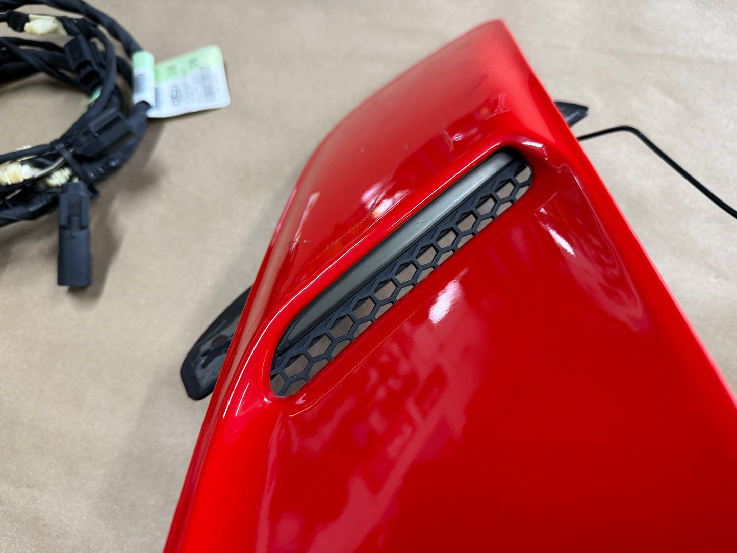 2015-2017 Ford Mustang GT Hood Insert Vents RH LH Pair "Race Red"