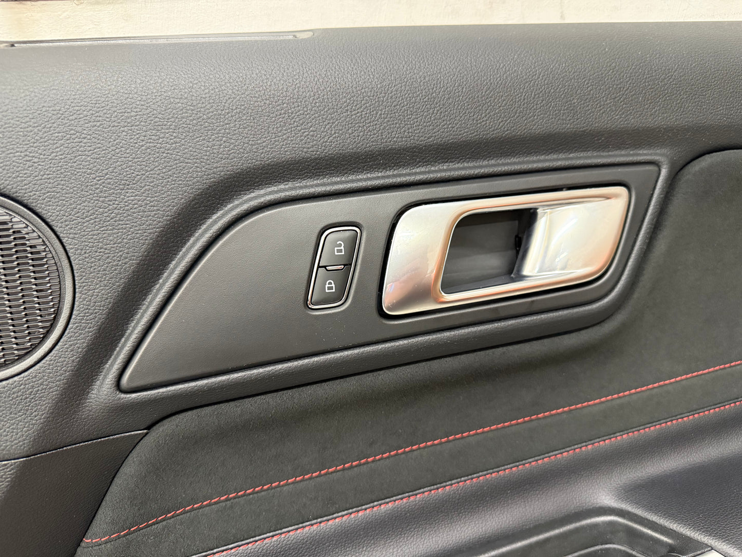 2018-2023 Ford Mustang LH RH California Special Door Panels Pair Red Stitch