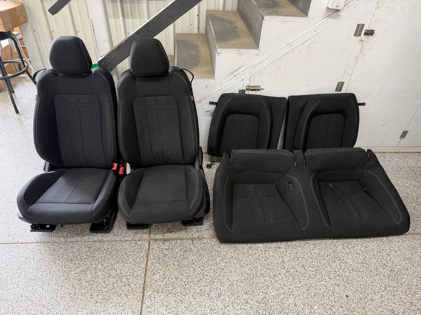 2018-2023 Ford Mustang GT Black Cloth Seats Coupe Front Rear Power Seats