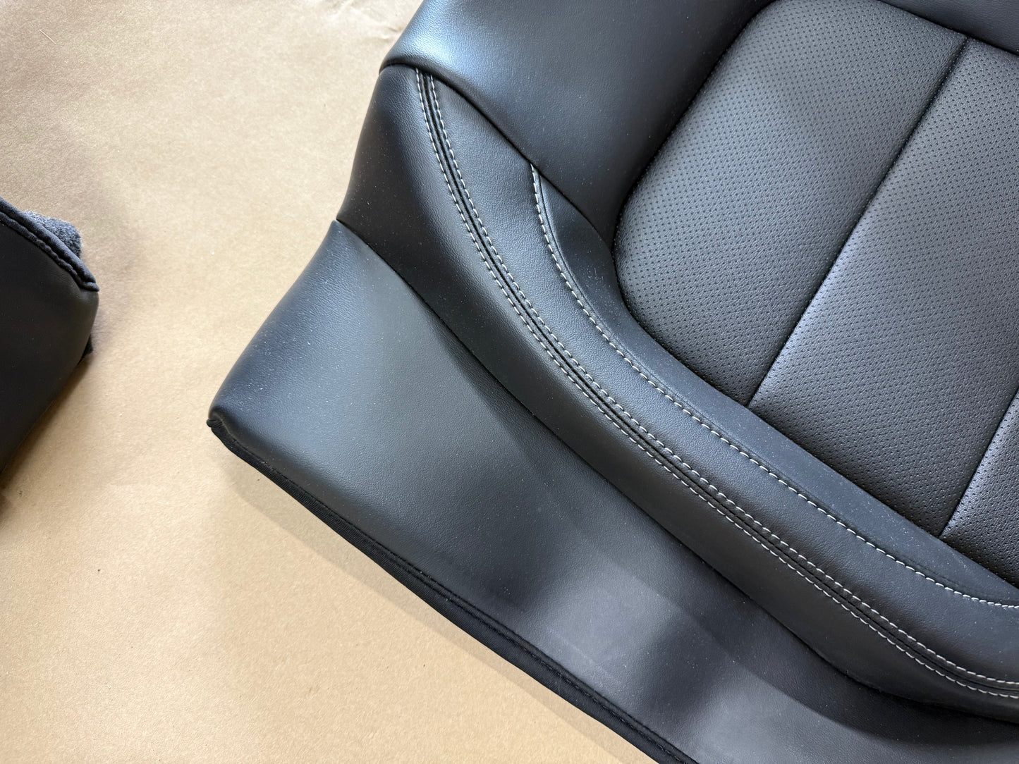 2018-2023 Ford Mustang GT Black Leather Coupe Rear Seat Covers