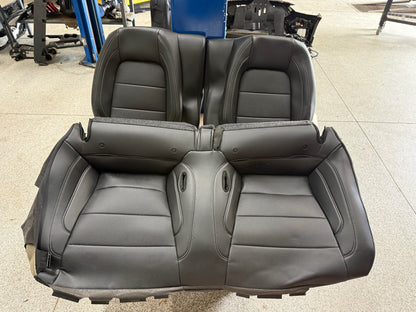 2018-2023 Ford Mustang GT Black Leather Coupe Rear Seat Covers