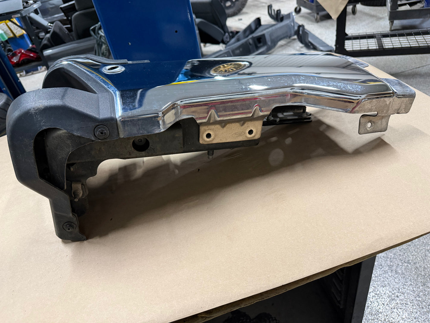 2023-2025 FORD F-250 F-350 LH DRIVER SIDE REAR BUMPER END CAP CHROME