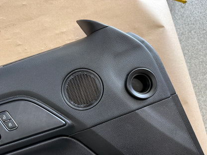 2018-2023 Ford Mustang GT LH Driver Leather Insert Door Panel Grey Stitching