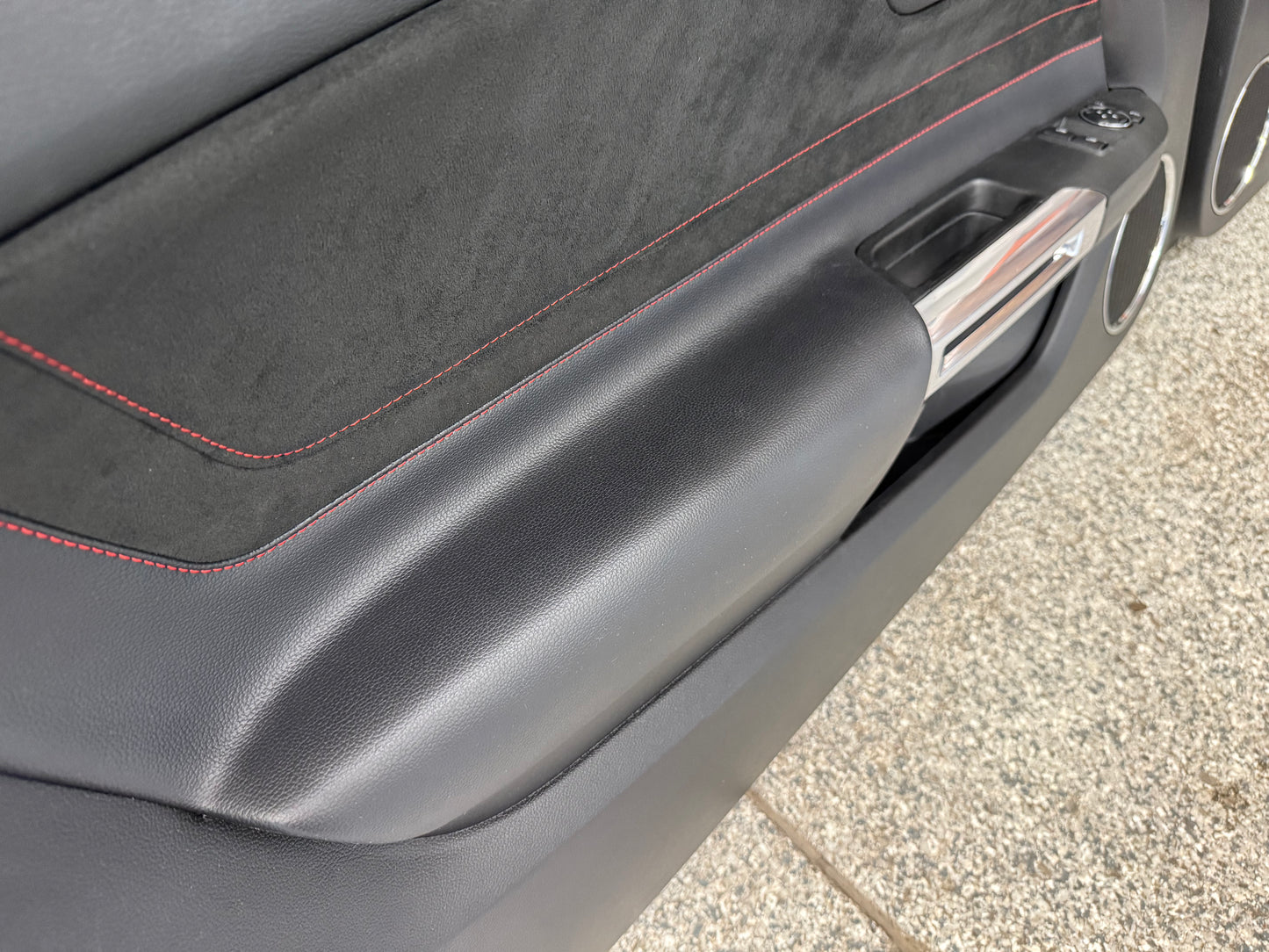 2018-2023 Ford Mustang LH RH California Special Door Panels Pair Red Stitch