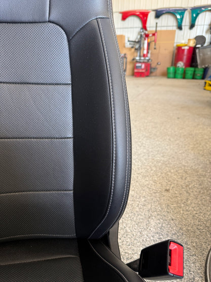 2018-2023 Ford Mustang GT Black Leather Coupe Front & Rear Seats