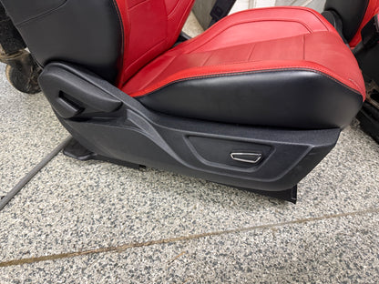 2015-2017 Ford Mustang GT Red/Black Leather Convertible Front & Rear Seats
