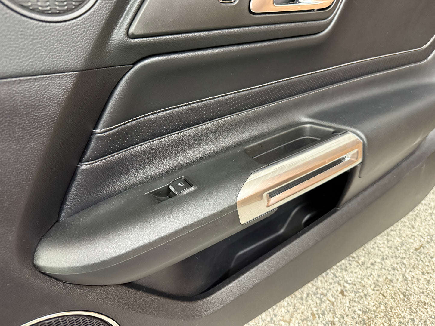 2018-2023 Mustang GT V6 EcoBoost LH RH Premium Leather Insert Door Panels Pair