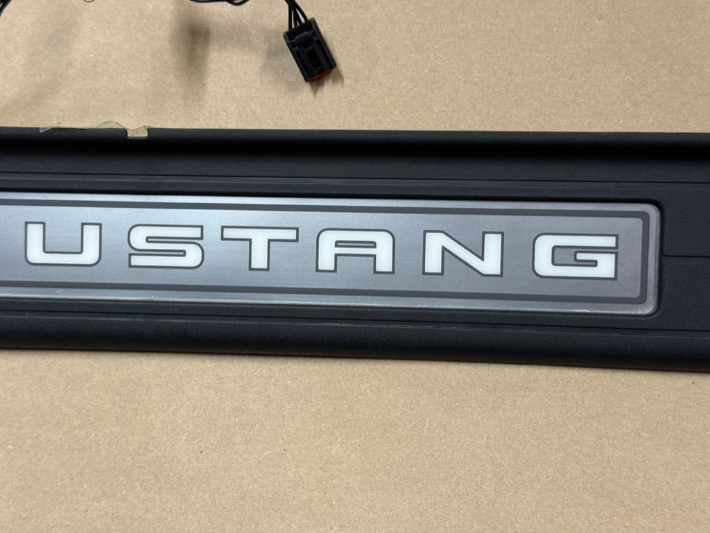 2015-2023 Ford Mustang "My Color" Scuff Plates Interior Trim Black