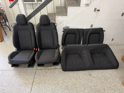 2018-2023 Ford Mustang GT Black Cloth Seats Coupe Front Rear Power Seats