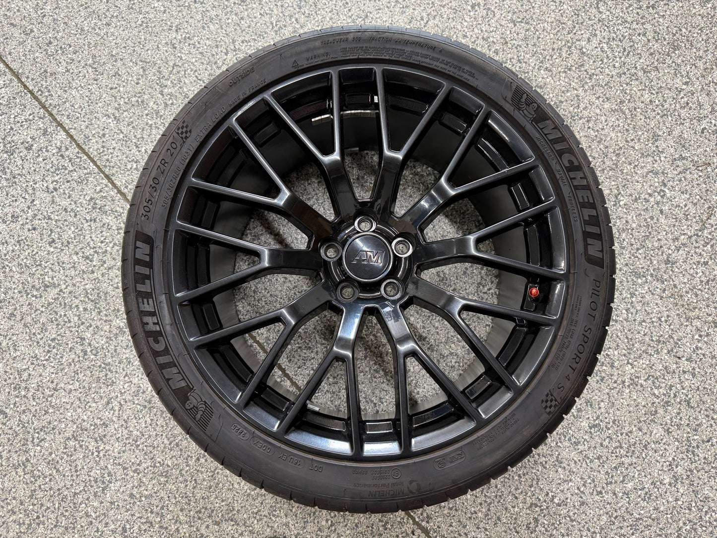 2015-2023 Ford Mustang GT 20x10" Wheel Rim PP1 305/30/20 Michelin AM Replica