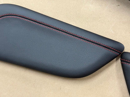 2018-2023 Mustang GT Center Console Top Interior Trim Pieces Leather Red Stitch