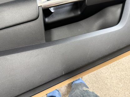2015-2017 Ford Mustang GT LH Driver Leather Insert Door Panel Grey Stitching