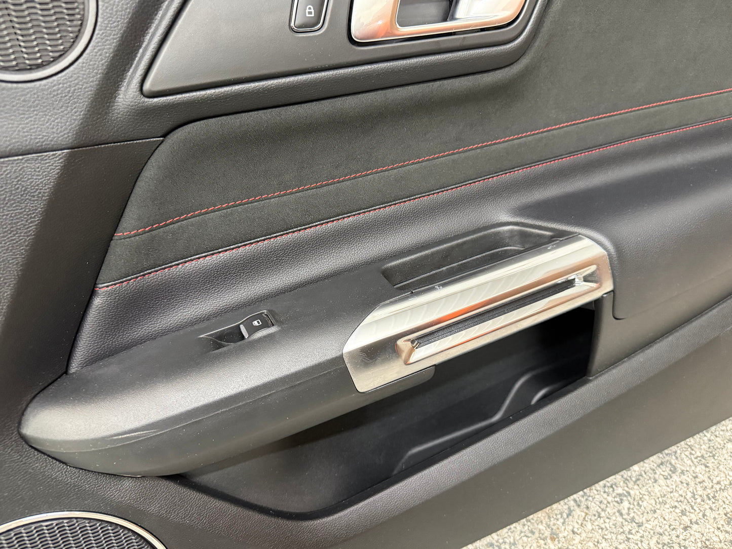 2018-2023 Ford Mustang LH RH California Special Door Panels Pair Red Stitch