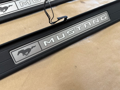 2015-2023 Ford Mustang "My Color" Sill/Scuff Plates Interior Trim Black