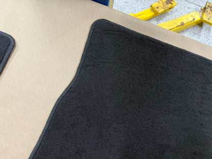 2024-2026 Ford Mustang Front Floor Mats Carpet "Black Stitch"