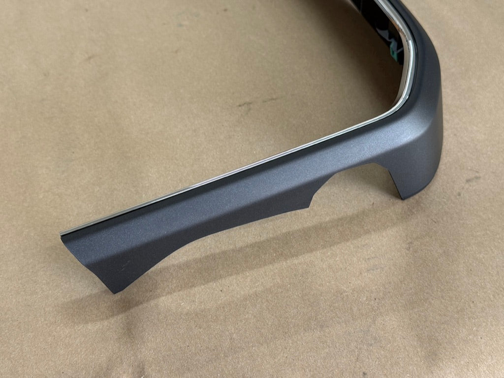 2023-2026 Ford F-250 Center Dash Radio Trim Surround Charcoal Metallic/Chrome