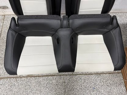 2018-2023 Ford Mustang GT Black/White Leather Front Rear Power Seats Heat/Cooled