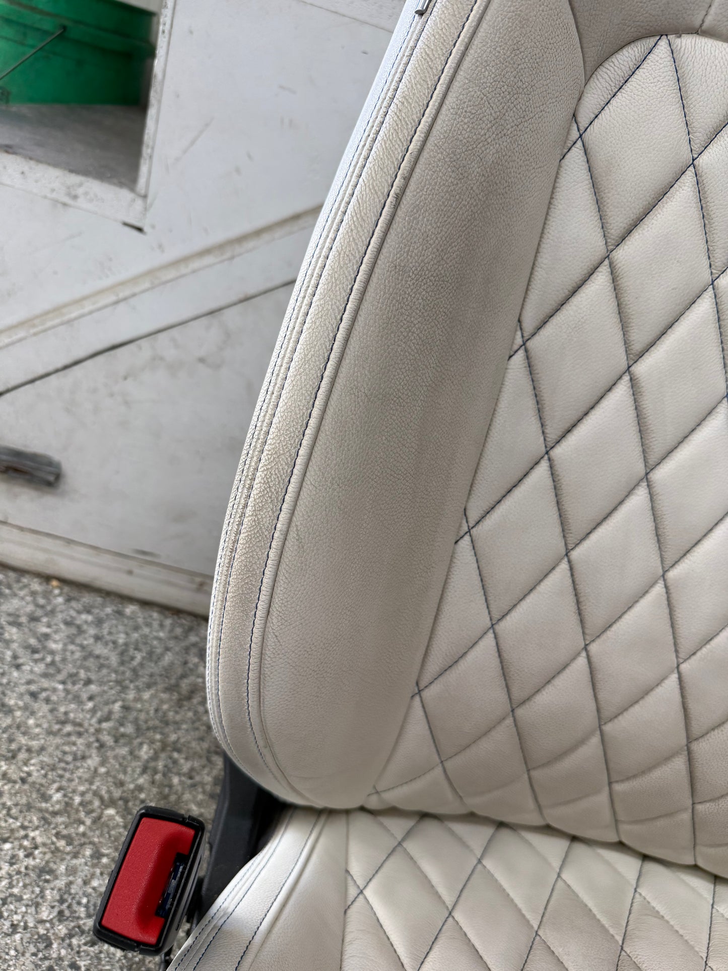 2018-2023 Ford Mustang GT White Aftermarket Leather Coupe Front Rear Power Seats