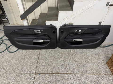 2024-2026 Mustang GT EcoBoost LH RH Premium Leather Insert Door Panels Pair