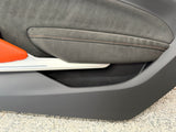 2016-2024 Chevrolet Camaro SS Coupe RH LH Pair Door Panels Black/Orange Leather