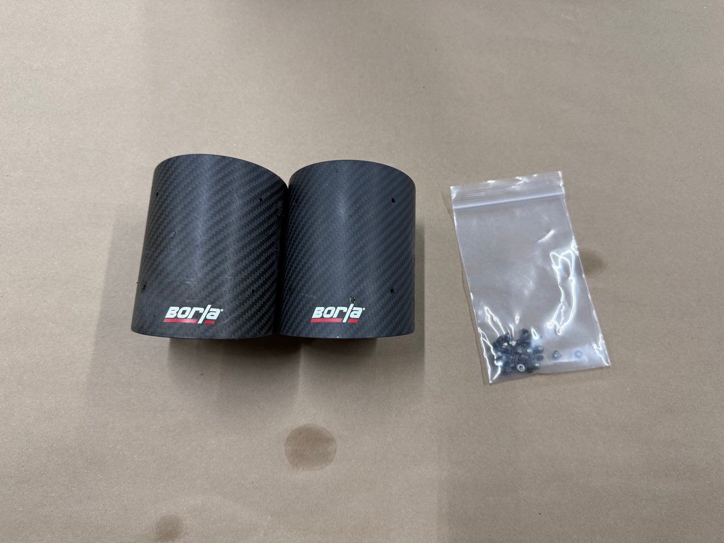2018-2023 Ford Mustang GT 5.0L Borla Carbon Fiber Exhaust Tips (2) "Used"