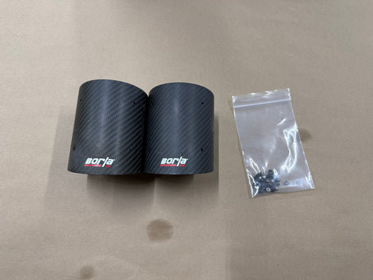 2018-2023 Ford Mustang GT 5.0L Borla Carbon Fiber Exhaust Tips (2) "Used"
