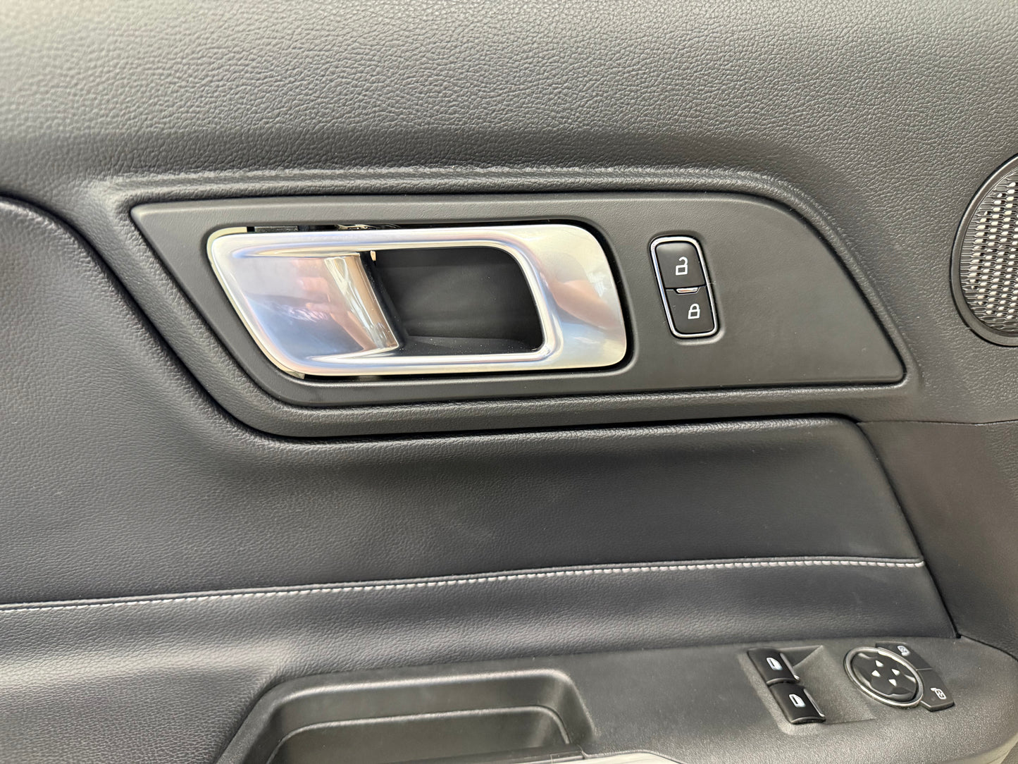 2018-2023 Mustang GT V6 EcoBoost LH RH Premium Leather Insert Door Panels Pair
