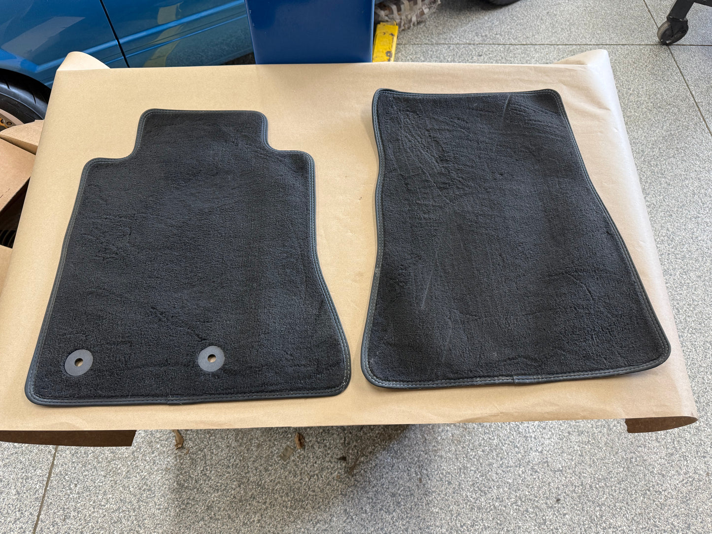 2024-2026 Ford Mustang Dark Horse Front Floor Mats Carpet "Blue Stitch"