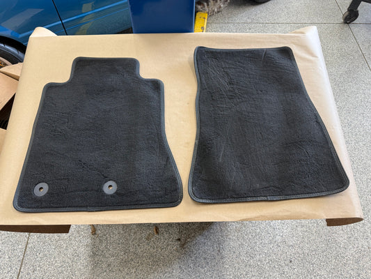 2024-2026 Ford Mustang Dark Horse Front Floor Mats Carpet "Blue Stitch"