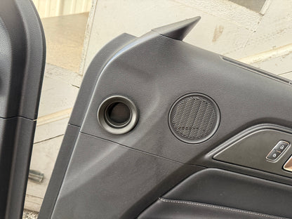 2015-2017 Ford Mustang GT V6 EcoBoost LH RH Leather Insert Door Panels Pair
